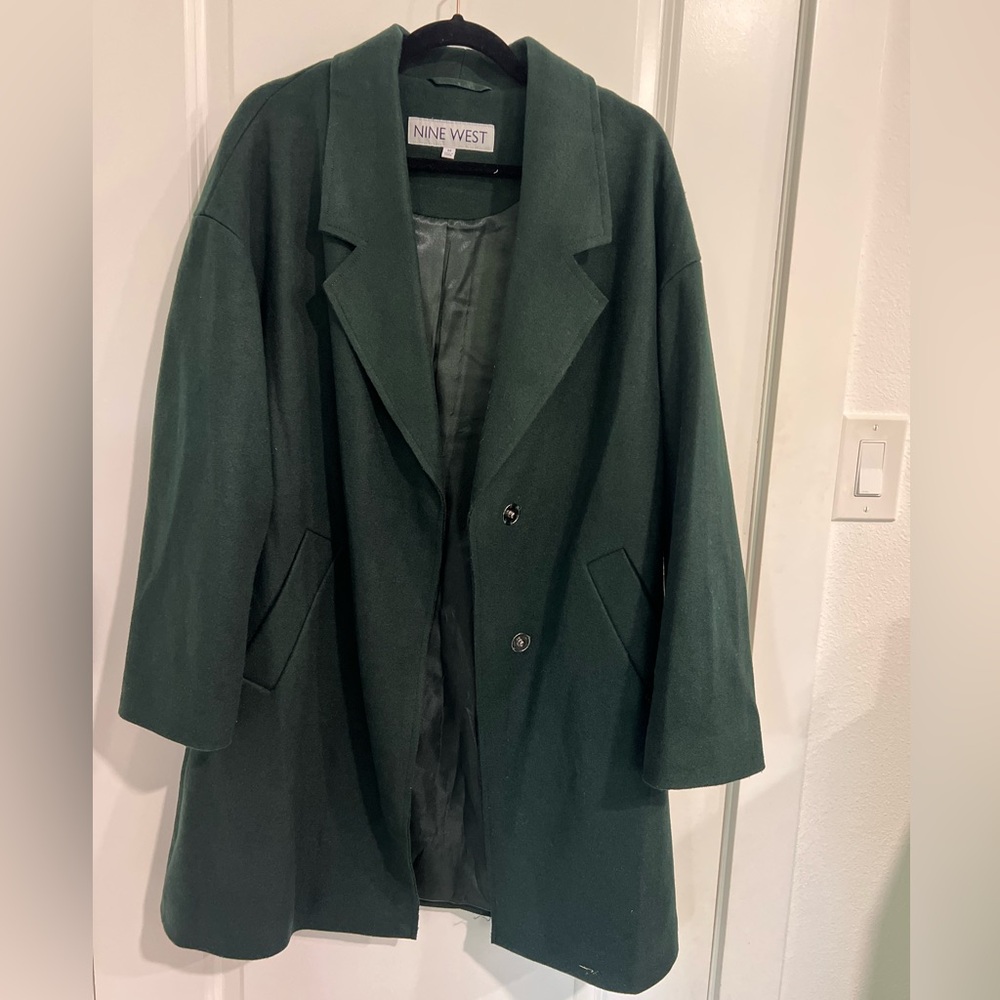Nine West Dark Green Pea Coat